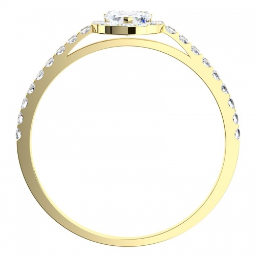Héra Gold  - zásnubný prsteň v tvare srdca zo žltého zlata