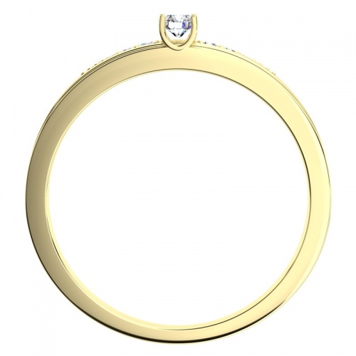 Nomia Gold  - jemný zásnubný prsteň zo žltého zlata