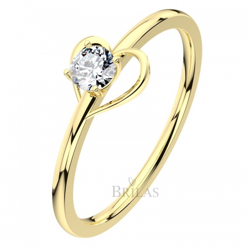Lamia Gold  -  krásny zásnubný prsteň so srdcom
