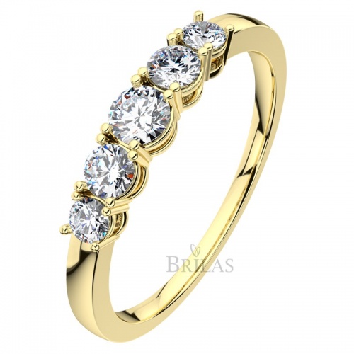 Beata Gold  - žiarivý prsteň zo žltého zlata
