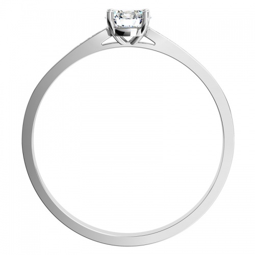 Kasia White  - vkusný zásnubný prsteň z bieleho zlata
