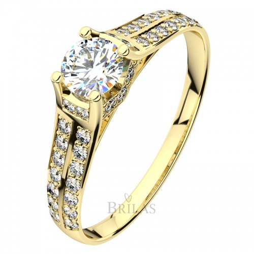 Apolonia Gold - výdatný zásnubný prsteň zo žltého zlata