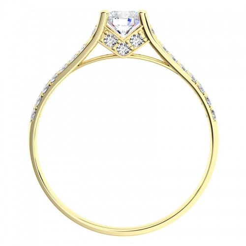 Apolonia Gold - výdatný zásnubný prsteň zo žltého zlata