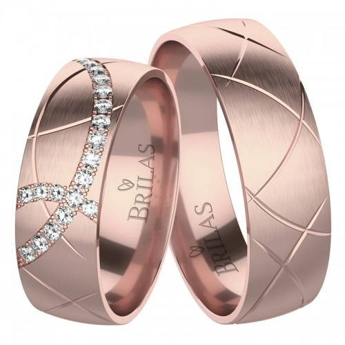 Eugenia Red - snubné prstene z červeného zlata