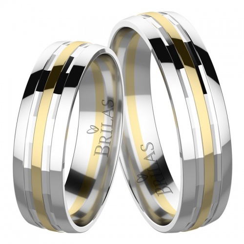 Olympic Colour GW - moderné snubné prstene zo zlata