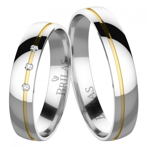 Dominika Colour GW - snubné prstene zo žltého zlata
