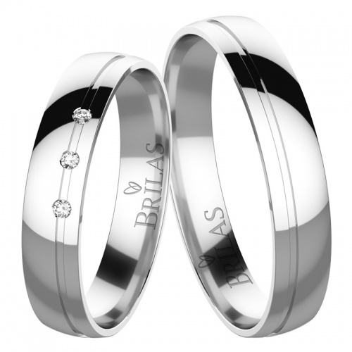 Dominika White - snubné prstene z bieleho zlata