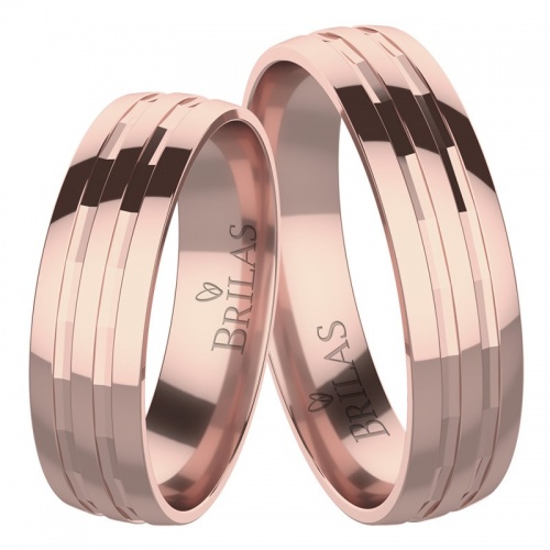 Olympic Red - snubné prstene z růžového zlata