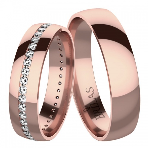 Melisa Red - snubné prstene z růžového zlata