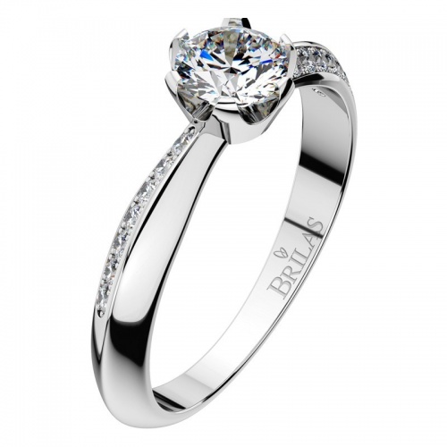 Michaela W Briliant - luxusné zásnubný prsteň z bieleho zlata