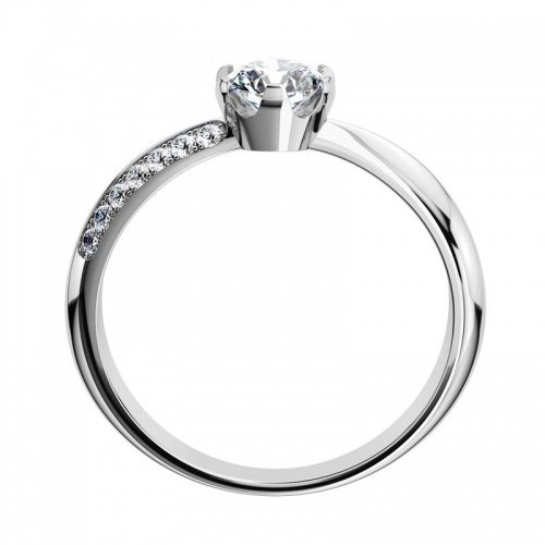 Michaela W Briliant - luxusní zásnubní prsten z bílého zlata
