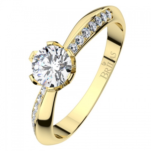 Michaela Gold - luxusné zásnubný prsteň v žltom zlate