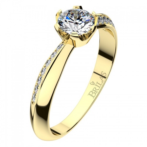 Michaela G Briliant - luxusné zásnubný prsteň zo žltého zlata