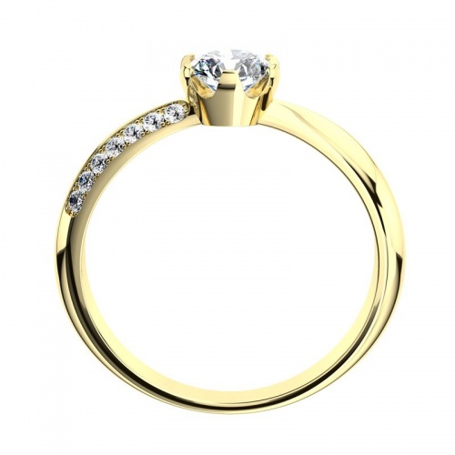 Michaela G Briliant - luxusné zásnubný prsteň zo žltého zlata