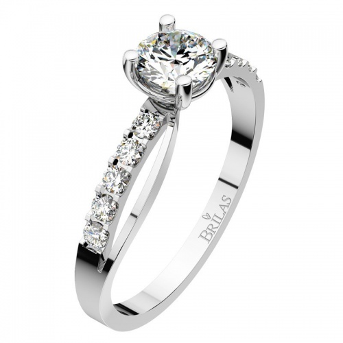 Paloma White -  zaujímavý zásnubný prsteň z bieleho zlata