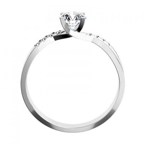 Paloma White - zajímavý zásnubní prsten z bílého zlata