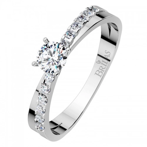 Amanda White -  dokonalý zásnubný prsteň z bieleho zlata