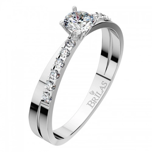 Amanda White -  dokonalý zásnubný prsteň z bieleho zlata