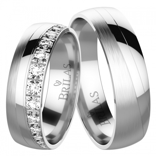 Miran White - snubné prstene z bieleho zlata