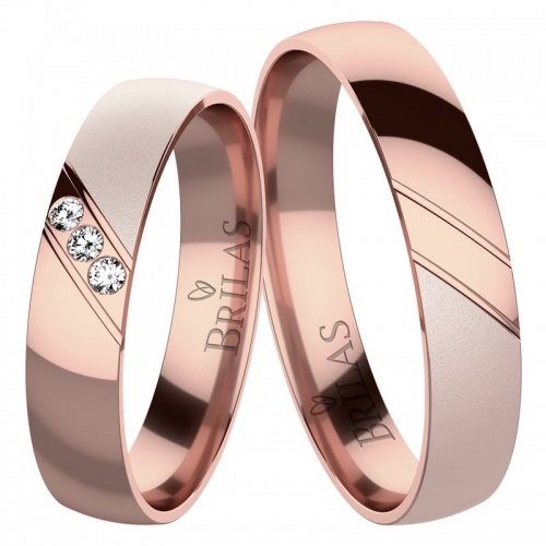 Sisera Red - snubné prstene z růžového zlata