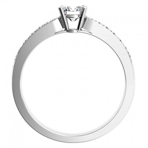 Lenka White - obľúbený zásnubný prsteň z bieleho zlata