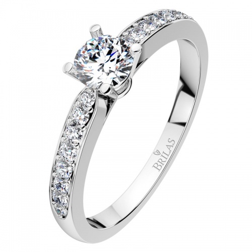 Lenka White - obľúbený zásnubný prsteň z bieleho zlata