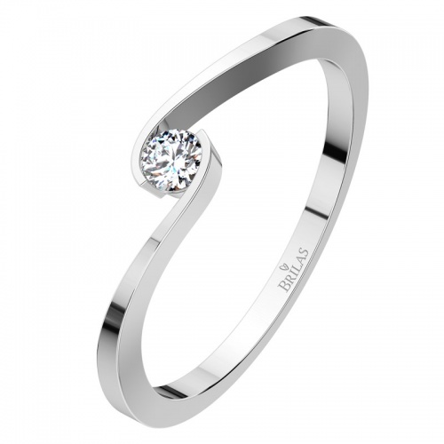 Vitas White Briliant - elegantní zlatý prsten z bílého zlata