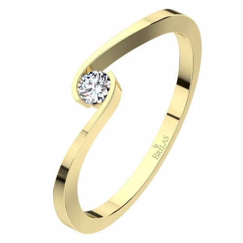 Vitas Gold  -  elegantný zásnubný prsteň zo žltého zlata