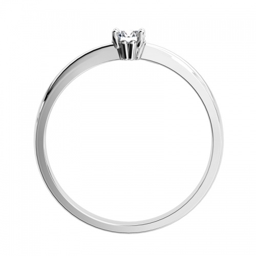Helia White II - ľúbezný zásnubný prsteň z bieleho zlata