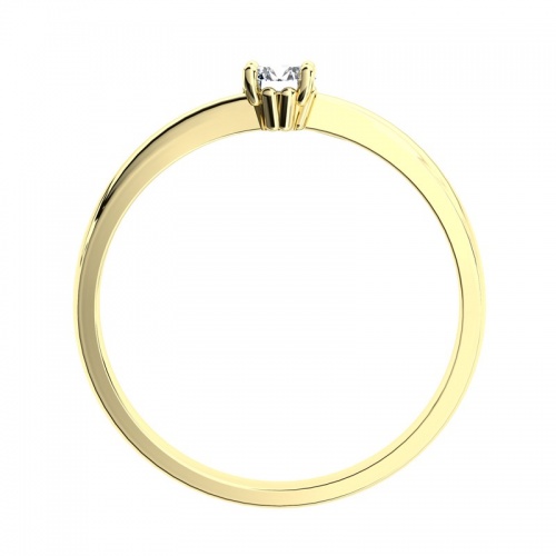 Helia Gold I - ľúbezný zásnubný prsteň zo žltého zlata