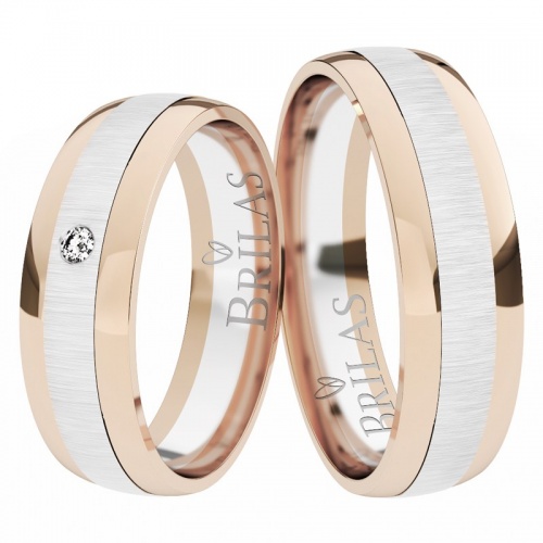 Beautiful Ring RW - moderní snubní prsteny z bílého a červeného zlata 