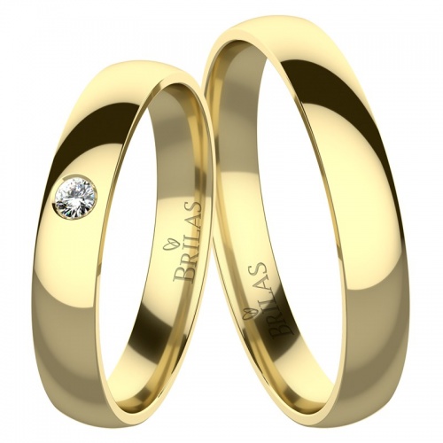 Ara Gold Diamond -snubní prsteny ze žlutého zlata