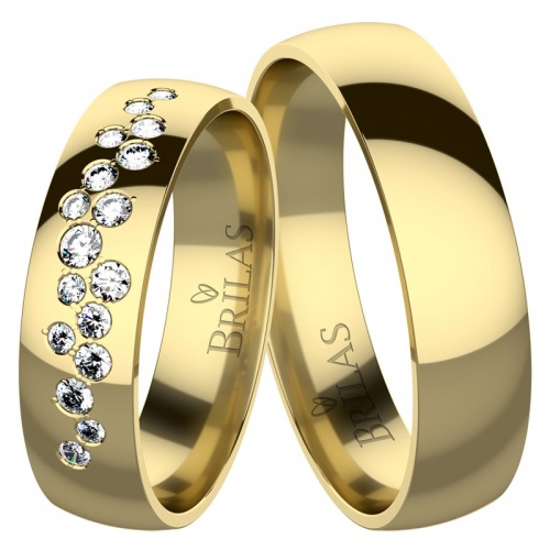Azura Gold - snubné prstene zo žltého zlata