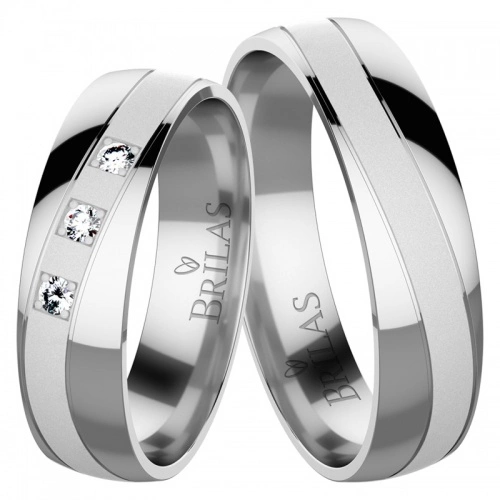 Violeta White - snubné obrúčky z bieleho zlata