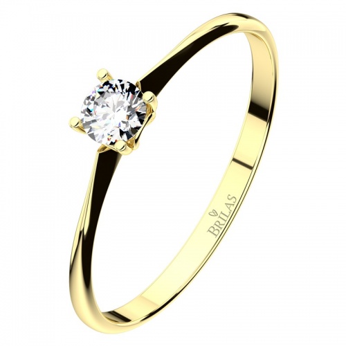 Lyra Gold - tradičné zásnubný prsteň zo žltého zlata