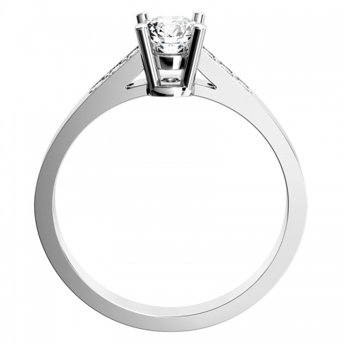 Monika White - prekrásny zásnubný prsteň z bieleho zlata