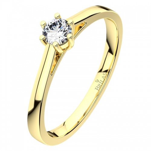 Helena G Briliant I. -  absolútne nádherný zásnubný prsteň zo žltého zlata