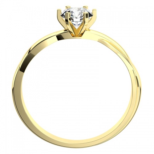 Popelka Gold - pôvabný dámsky zásnubný prsteň zo žltého zlata