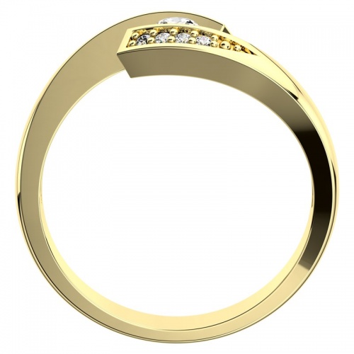Nuriana Gold Briliant - nevšedný zásnubný prsteň v žltom zlate s briliantmi
