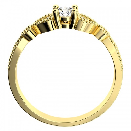 Zlatka Gold - veľkolepý zásnubný prsteň v žltom zlate