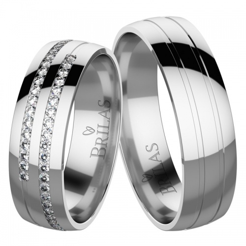 Brunella White - snubné prstene z bieleho zlata