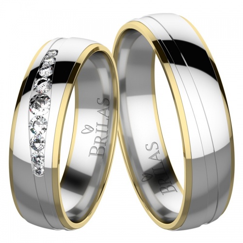 Lajla Colour GW - snubné prstene z kombinovaného zlata