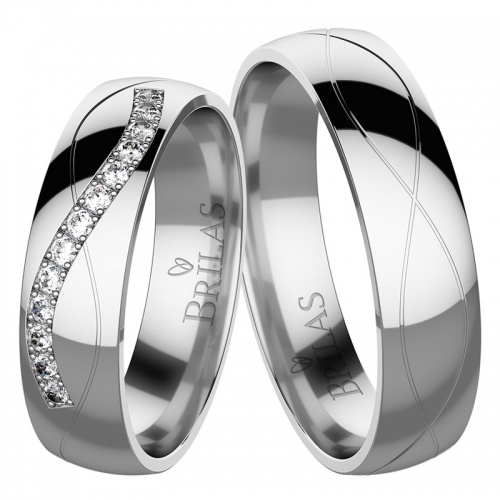 Irina White - snubné prstene z bieleho zlata