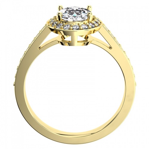 Alice Gold - efektné zásnubný prsteň zo žltého zlata