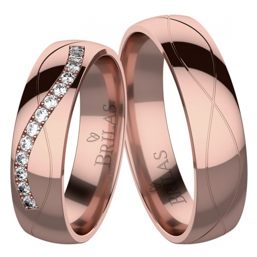 Irina Red - snubné prstene z růžového zlata