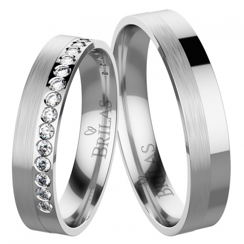 Blanka White - snubné prstene z bieleho zlata