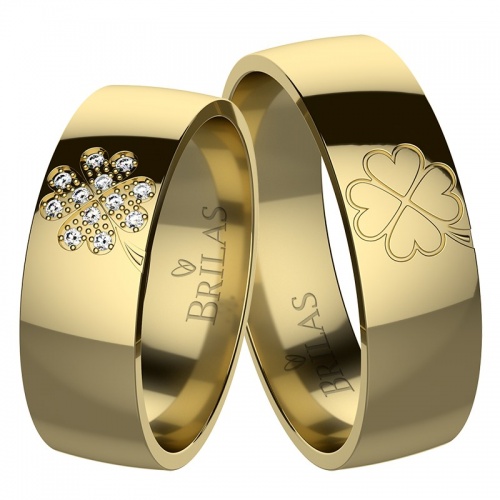 Štístko Gold Briliant - snubné prstene zo žltého zlata