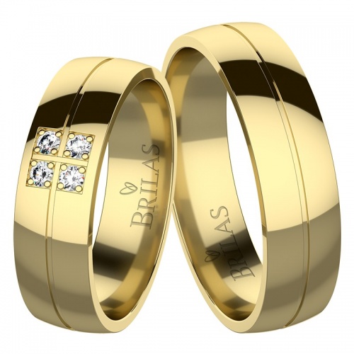 Anabela Gold Briliant - snubné prstene zo žltého zlata