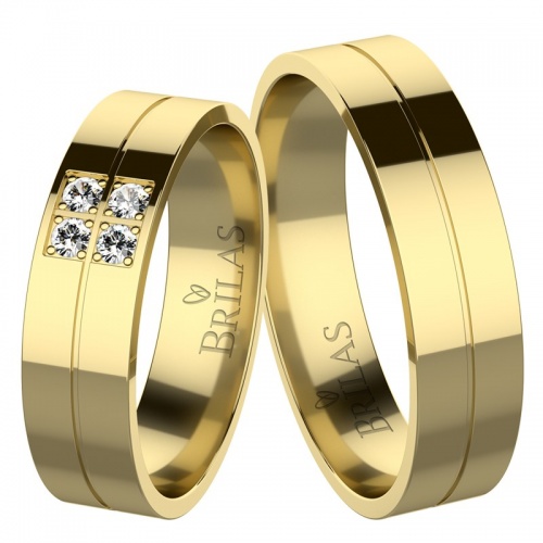 Liana Gold Briliant - snubné prstene zo žltého zlata