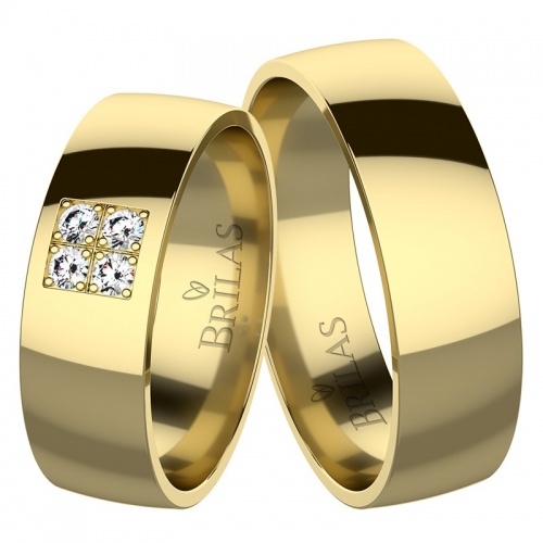 Valentina Gold Briliant - snubné prstene zo žltého zlata